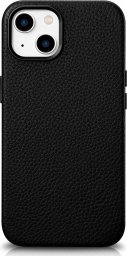  iCarer iCarer Litchi Premium Leather Case skórzane etui iPhone 14 Plus magnetyczne z MagSafe czarny (WMI14220711-BK)