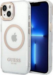  Guess Guess GUHMP14SHTRMD iPhone 14 6,1" złoty/gold hard case Metal Outline Magsafe NoSize