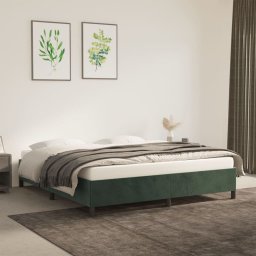  vidaXL vidaXL Rama łóżka, ciemnozielona, 180x200 cm, tapicerowana aksamitem