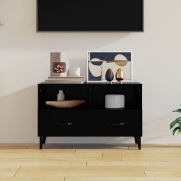  vidaXL vidaXL Szafka pod TV, czarna, 80x36x50 cm, materiał drewnopochodny