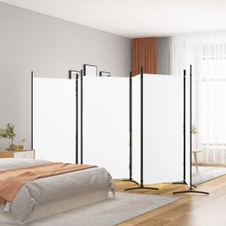 vidaXL vidaXL Parawan 6-panelowy, biały, 520x180 cm, tkanina
