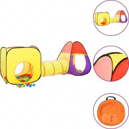  vidaXL vidaXL Namiot do zabawy dla dzieci, kolorowy, 255x80x100 cm