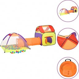  vidaXL vidaXL Namiot do zabawy dla dzieci, kolorowy, 338x123x111 cm