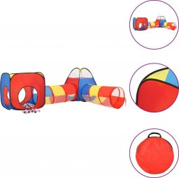  vidaXL vidaXL Namiot do zabawy z 250 piłeczkami, kolorowy, 190x264x90 cm