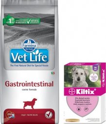  Farmina FARMINA Vet Life Dog Gastrointestinal 12kg + BAYER Kiltix Obroża dla psów dużych dł 70cm
