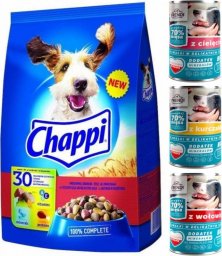  Chappi CHAPPI 9kg - sucha karma dla psów z wołowiną, drobiem i warzywami + Frendi 15x400g
