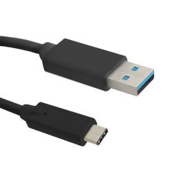 Kabel USB Qoltec USB-A - USB-C 0.25 m Czarny (50420)