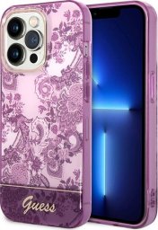 Guess Etui Guess GUHCP14XHGPLHF Apple iPhone 14 Pro Max fuksja/fuschia hardcase Porcelain Collection