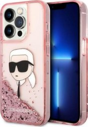  Karl Lagerfeld Etui Karl Lagerfeld KLHCP14LLNKHCP Apple iPhone 14 Pro różowy/pink hardcase Glitter NFT Karl Head