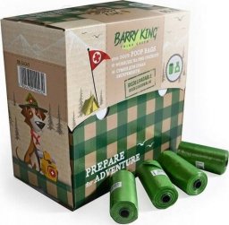  Barry King Woreczki na psie odchody, 50 rolek x 20 szt, zielone, biodegradowalne
