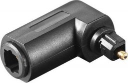 Adapter AV Audio przedłużony, TOSLINK M - TOSLINK F, prostokątny, czarna, plastic bag
