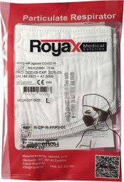 Royax Maseczki ochronne, FFP2, biały, 4 warstwy, uniwersalny, 5ks, Royax