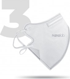  Nanolab Nano, do prania Maseczka ochronna, FFP2, biały, uniwersalny, 3ks, Nanolab