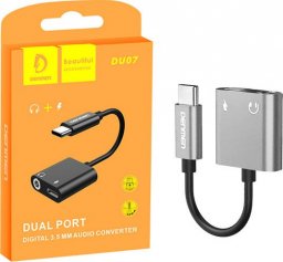 Adapter USB Denmen DU07 USB-C - USB-C Srebrny  (29990)
