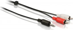 Kabel Philips Jack 3.5mm - RCA (Cinch) x2 3m czarny (Phil-SWA2520W/10)