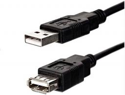 Kabel USB Logo USB-A - USB-A 3 m Czarny