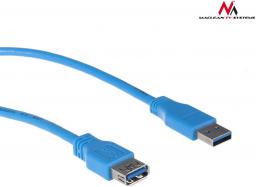 Kabel USB Maclean USB-A - USB-A 3 m Niebieski (MCTV-585)