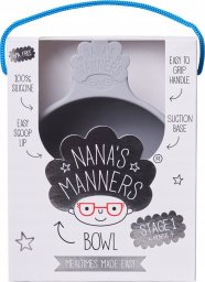 Nana`s Manners Miska silikonowa z przyssawką Grey Nana's Manners