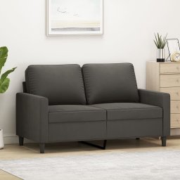  vidaXL vidaXL Sofa 2-osobowa, ciemnoszary, 120 cm, tapicerowana aksamitem