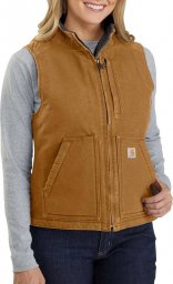 Carhartt Damska Kamizelka Carhartt Sherpa Lined Mock Brown