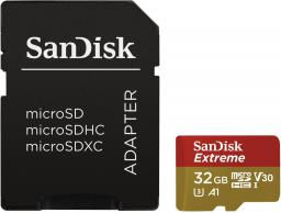 Karta SanDisk Extreme MicroSDHC 32 GB Class 10 UHS-I/U3 A1 V30 (SDSQXAF-032G-GN6AA)