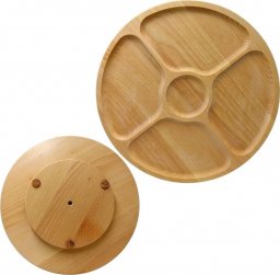 Deska do krojenia Yolli Obrotowa Deska Do Serwowania Serów Wędlin Piękne Deski z Drewna Bukowego
