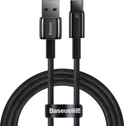 Kabel USB Baseus USB-A - USB-C 1 m Czarny (CAWJ000001)