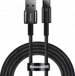 Kabel USB Baseus USB-A - USB-C 2 m Czarny (CAWJ000101)
