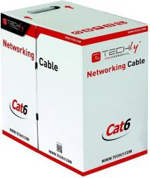  Techly Kabel instalacyjny skrętka, UTP, Cat6, linka, CCA, 305m, szary (022571)