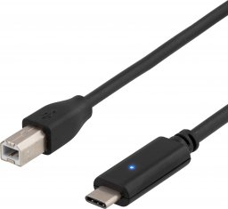 Kabel USB Deltaco USB-B - USB-B 2 m Czarny (USBC-1016)