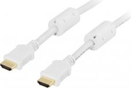 Kabel Deltaco HDMI - HDMI 5m biały (HDMI-1050A)
