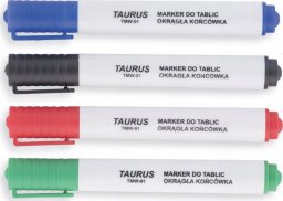  Taurus MARKER SUCHOŚCIERALNY I DO FLIPCHARTU OKRĄGŁY 1,0-3,0mm TAURUS 4 KOLORY