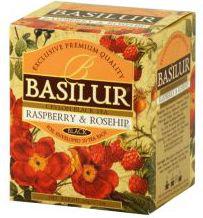 Basilur ROSEHIP herbata czarna dzika róża malina - w kopertach 10 x 2 g	