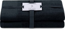  AmeliaHome Ręcznik Flos czarny 50x90+70x130 AmeliaHome
