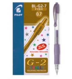  Pilot Długopis żelowy G2 Metallic, fioletowy (PIBL-G2-7-MV)