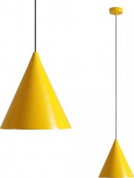 Lampa wisząca Aldex Wisząca lampa salonowa Form stożkowa z metalu żółta