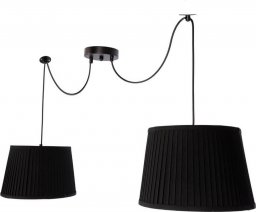 Lampa wisząca Candellux 2-punktowa lampa wisząca Gillo abażurowa nad łóżko czarna