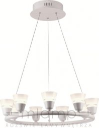 Lampa wisząca II mio LAMPA wisząca BELL LED 45W 3000K 306678 IL MIO okrągła OPRAWA zwis aluminium biały