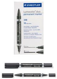  Staedtler Pisak dwustronny Lumocolor duo 348 czarny 