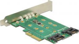 Kontroler Delock PCIe 3.0. x4 - 2x M.2 SATA (89518)