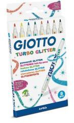  Giotto Flamastry Turbo Glitter 8 kolorów (273980)