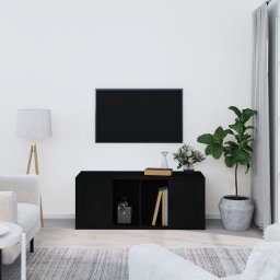  vidaXL vidaXL Szafka pod TV, czarna, 100x35x40 cm, materiał drewnopochodny