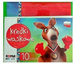 KOMA-PLAST Kredki woskowe 10 kolorĂłw