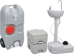 vidaXL vidaXL Przenośna toaleta kempingowa z umywalką i pojemnikiem na wodę