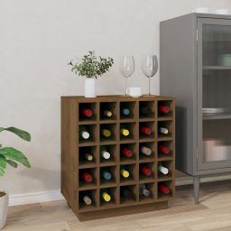  vidaXL vidaXL Szafka na wino, miodowy brąz, 55,5x34x61 cm, drewno sosnowe