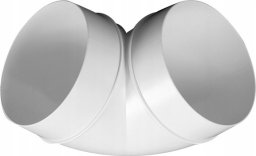 AWENTA Kolano kanału KO125-23 okrągłego 90 stopni fi125mm białe