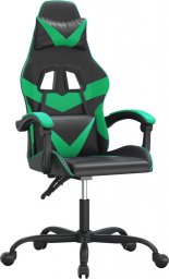 Fotel vidaXL czarno-zielony (349546)