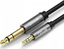 Kabel QGeeM Jack 3.5mm - Jack 6.3mm 3m czarny (QG-AU02)