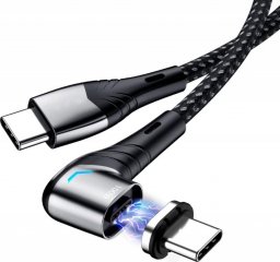 Kabel USB Topk USB-C - USB-C 1.5 m Czarny (AN62)
