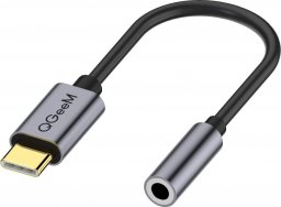 Adapter USB USB-C - Jack 3.5mm Czarny  (QG-AU15)